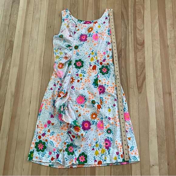 Vtg 60s-70s Bright Colorful Floral Psychedelic Hippie Dress - Sz XS-S. - Picture 10 of 14